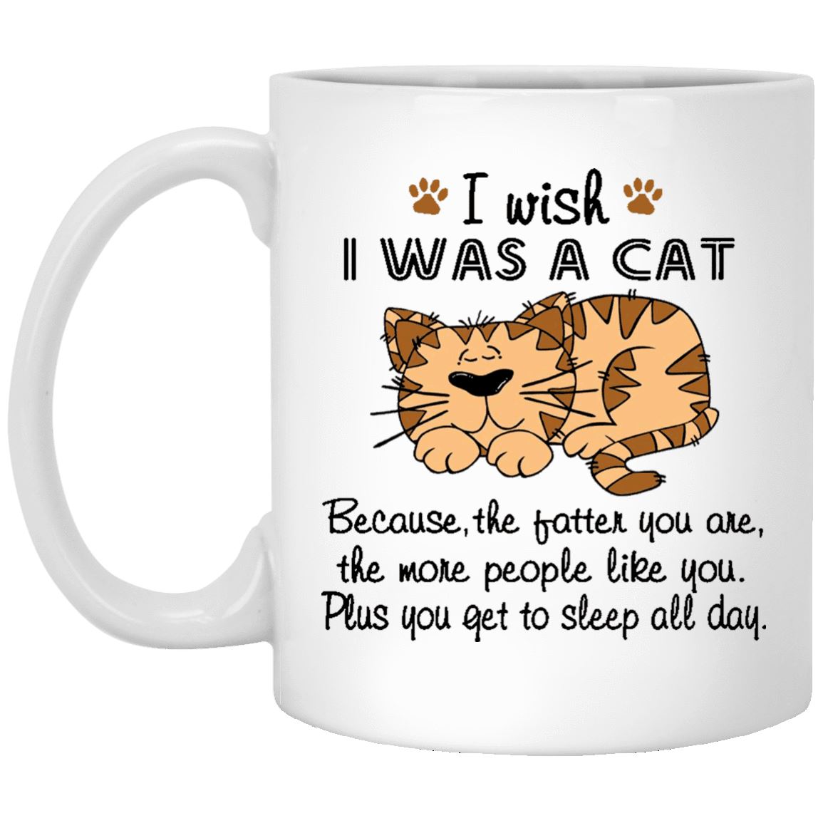 Cat Mug - Fatter You Are The More People Like You - CatsForLife