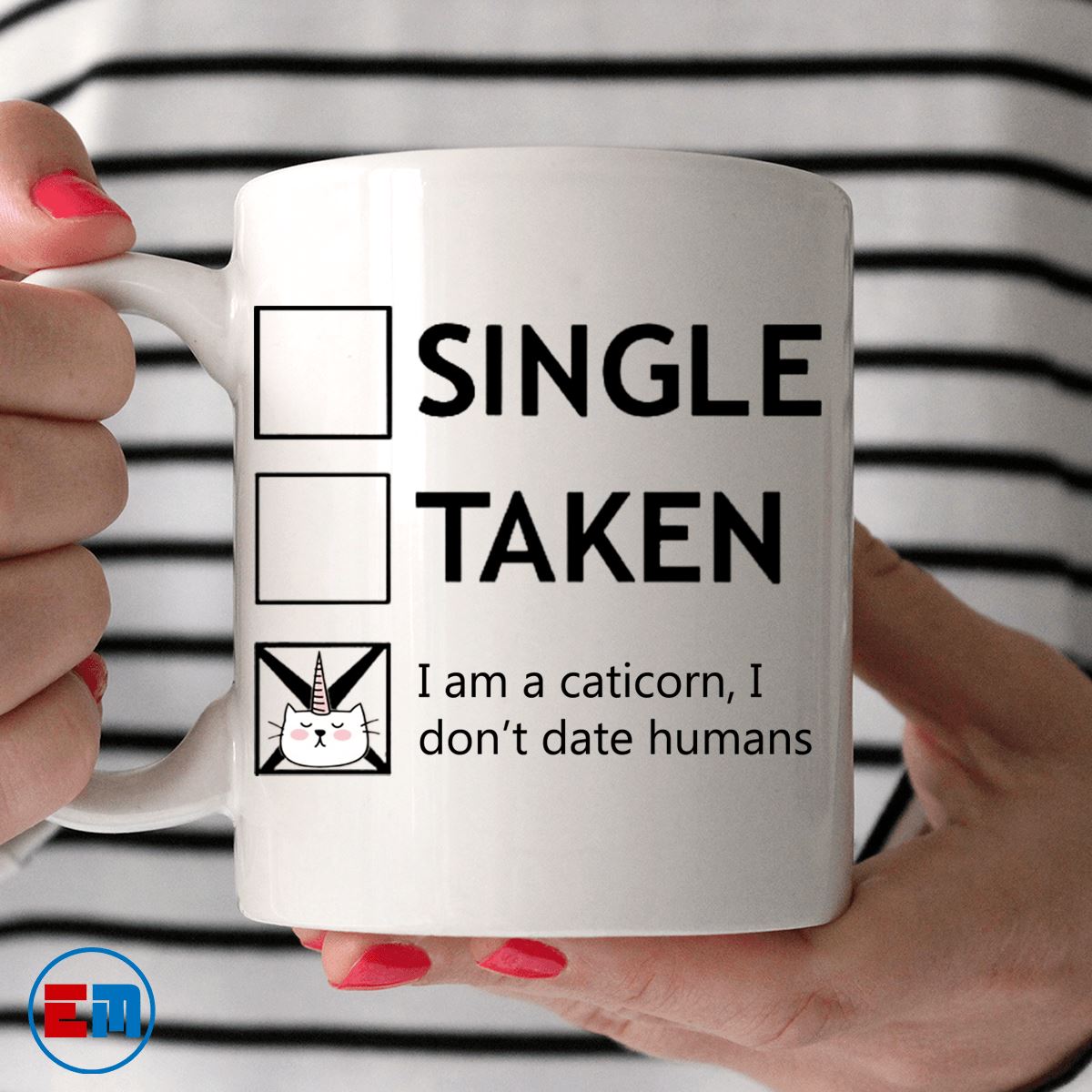 Cat Mug - I Don't Date Humans - CatsForLife