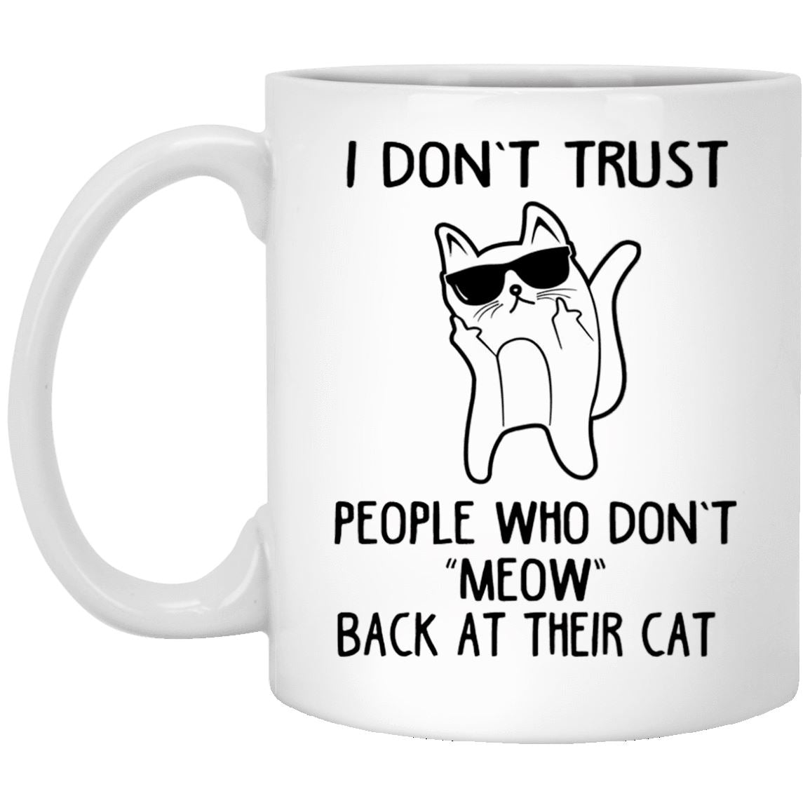 Cat Mug - I Don't Trust People Who Don't Meow Back - CatsForLife