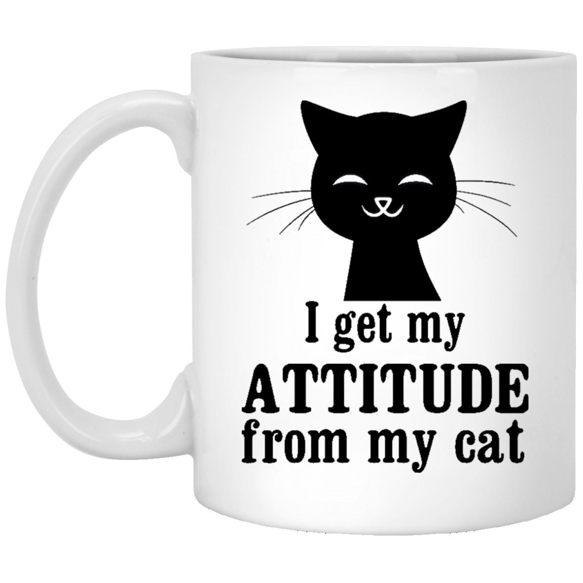 Cat Mug - I Get My Attitude From My Cat - CatsForLife