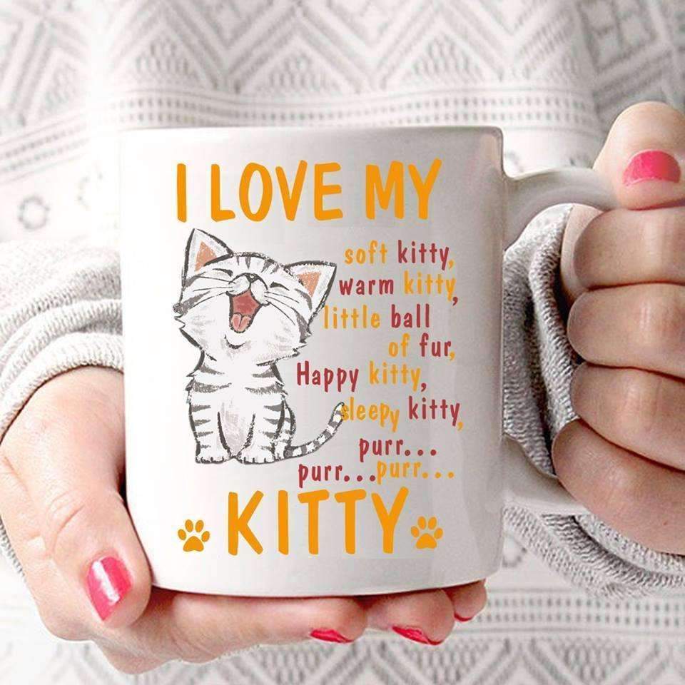 Cat Mug - I Love My Kitty Cat Mug - CatsForLife