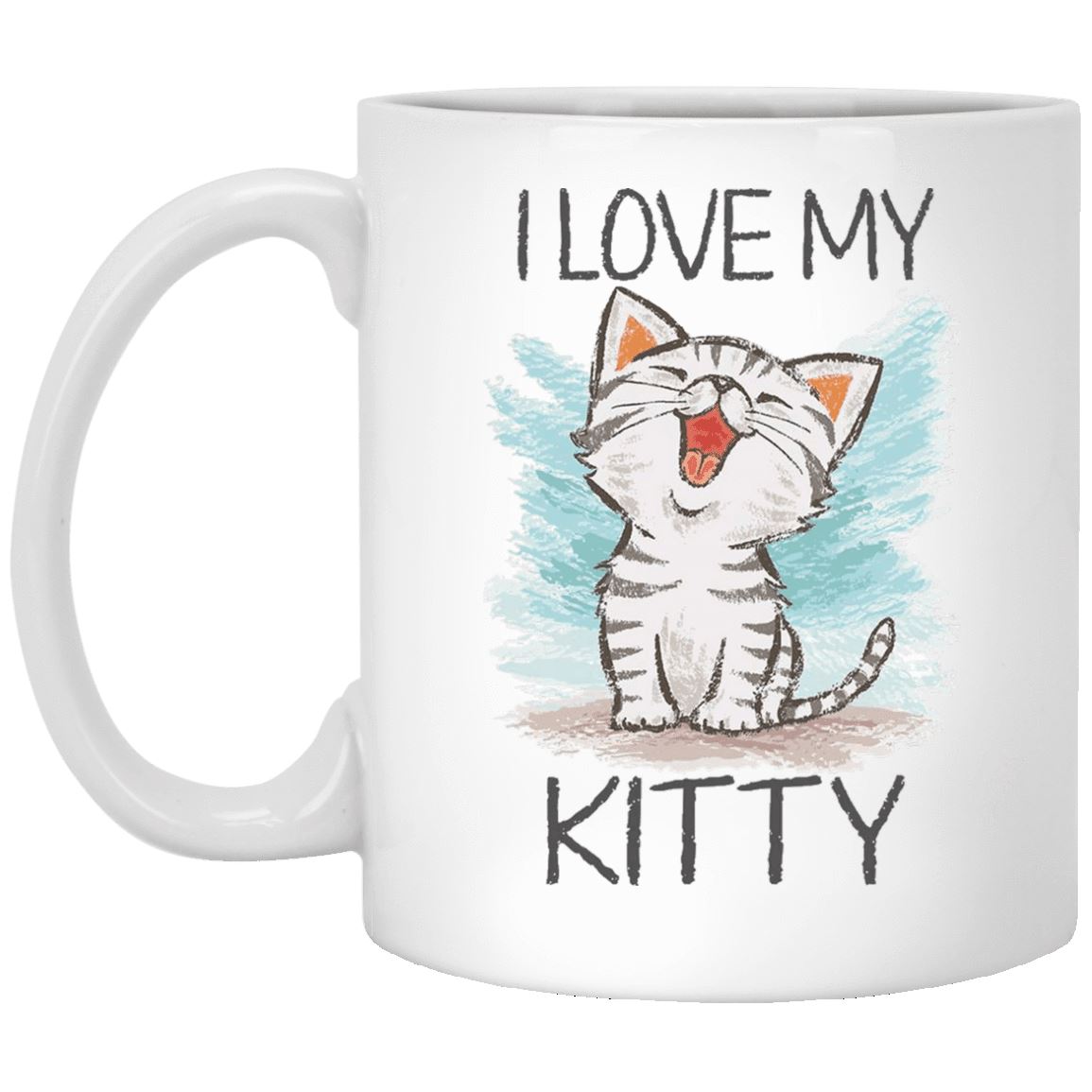 Cat Mug - I Love My Kitty Cat Mug - CatsForLife