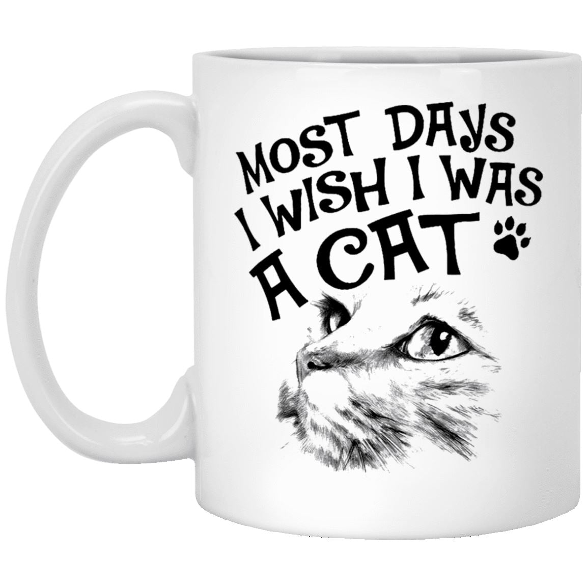 Cat Mug - Most Days I Wish I Was A Cat - CatsForLife