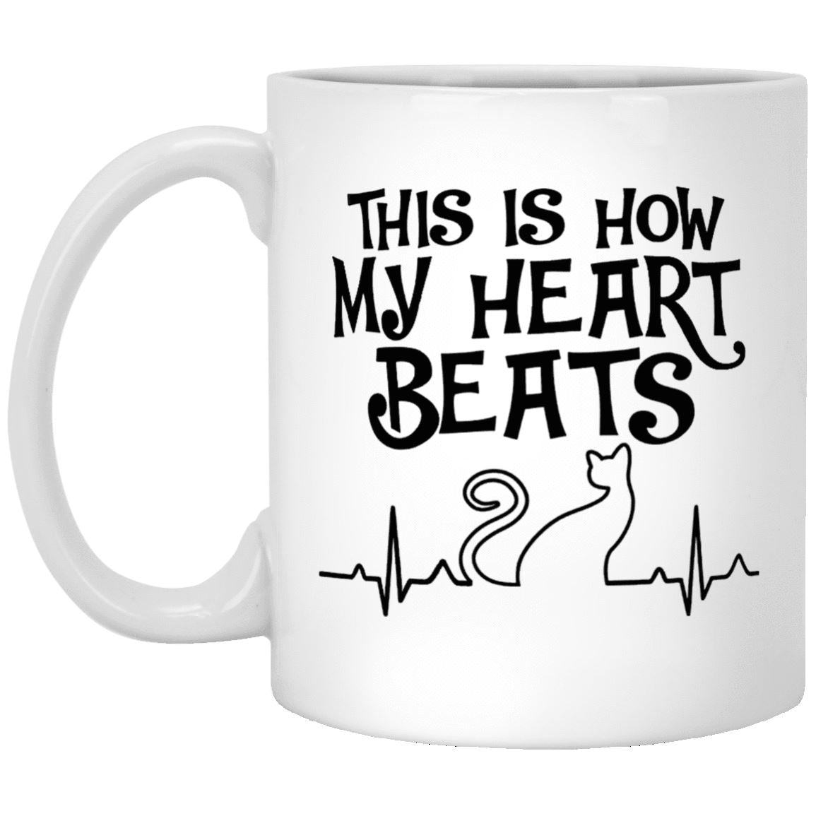 Cat Mug - This Is How My Heart Beats - CatsForLife
