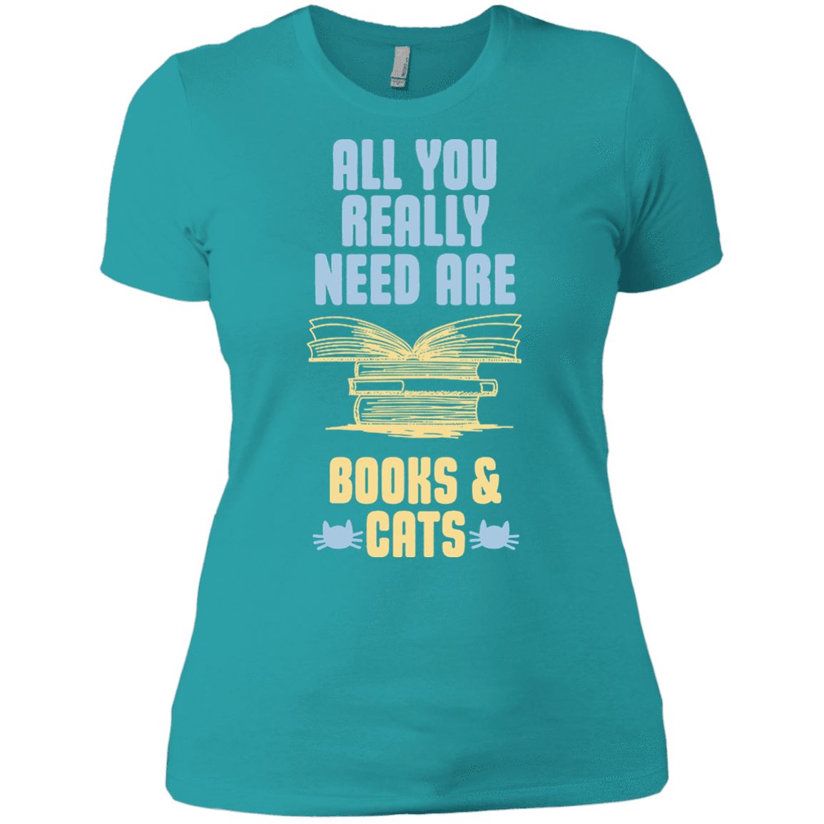 Cat Tee - All You Really Need Are Books & Cats - CatsForLife