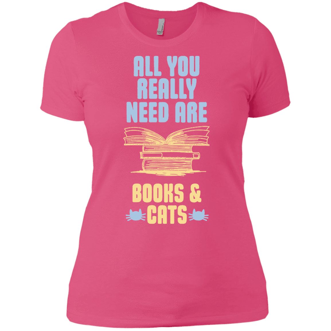 Cat Tee - All You Really Need Are Books & Cats - CatsForLife