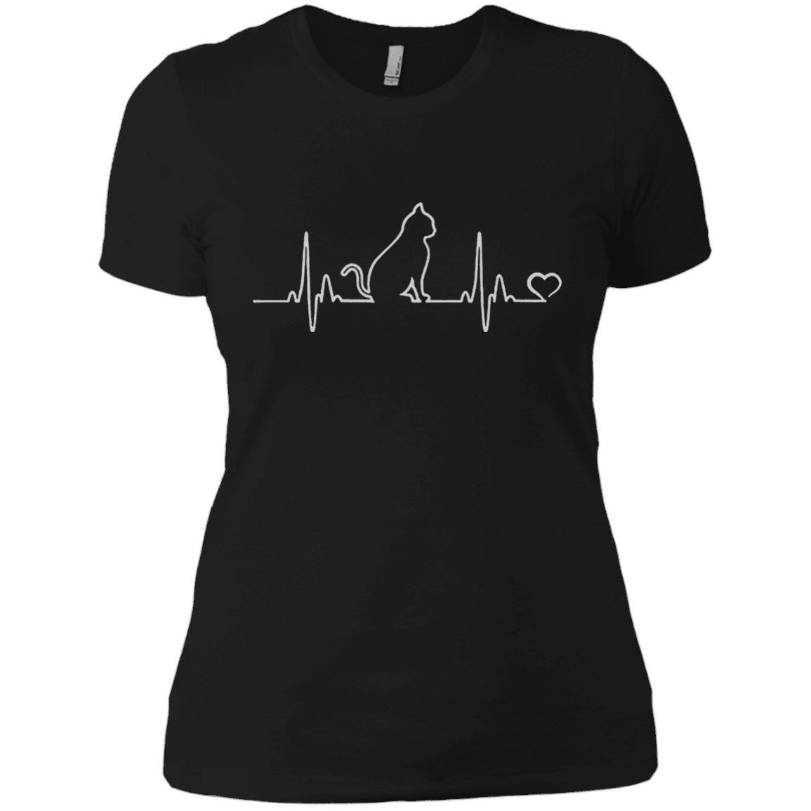 Cat Tee - Cat Heartbeat - CatsForLife