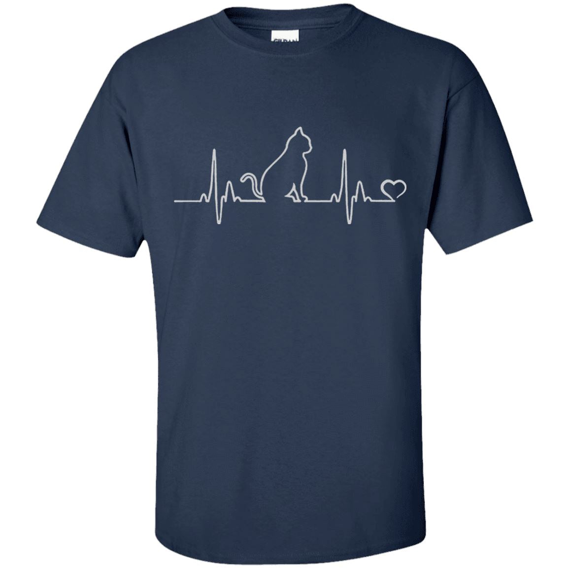 Cat Tee - Cat Heartbeat - CatsForLife