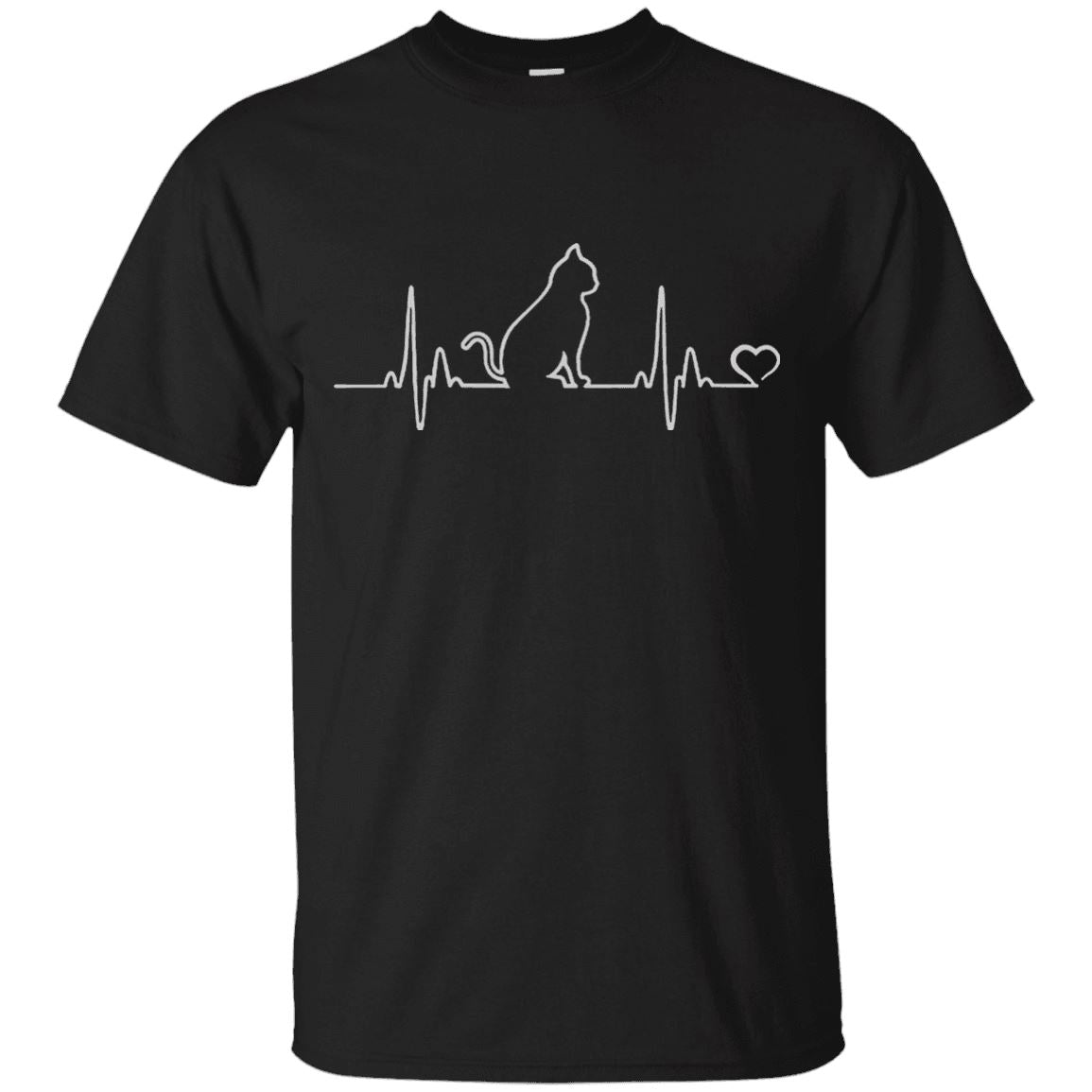 Cat Tee - Cat Heartbeat - CatsForLife