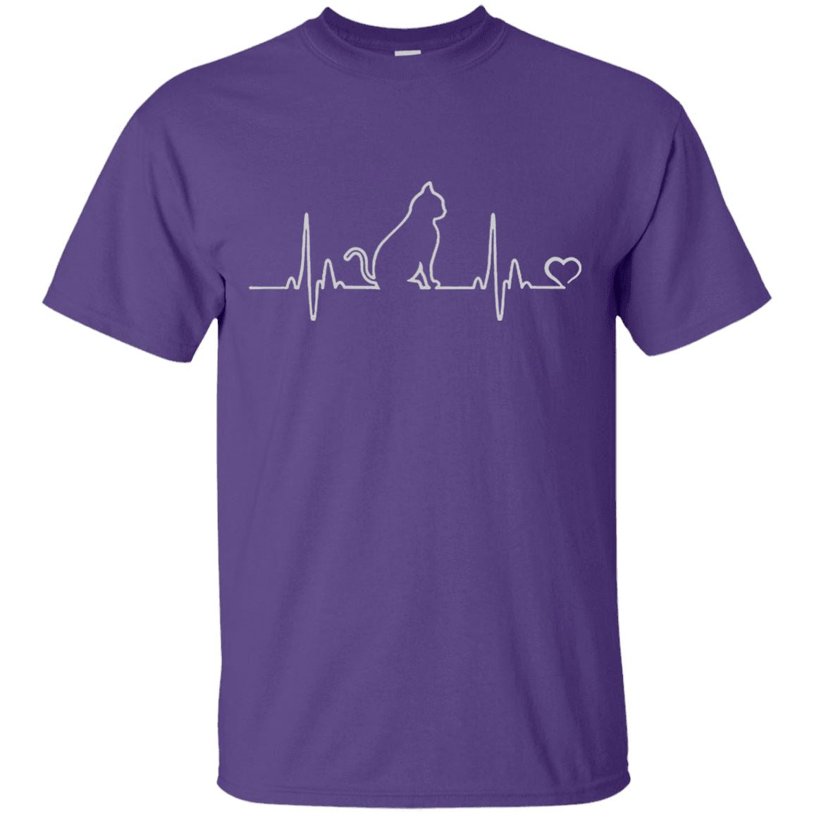 Cat Tee - Cat Heartbeat - CatsForLife