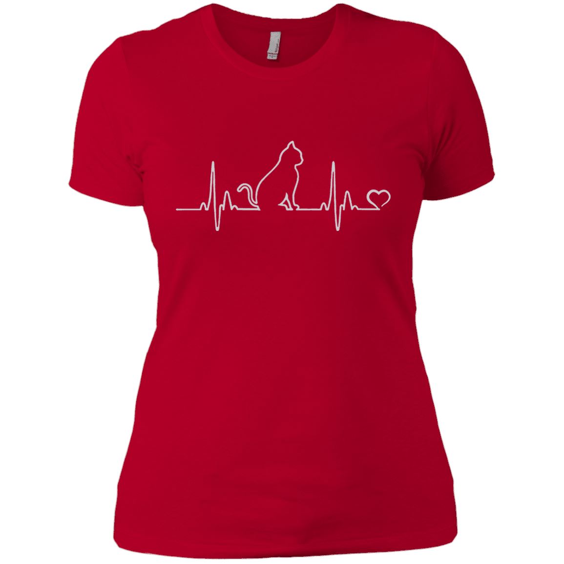 Cat Tee - Cat Heartbeat - CatsForLife
