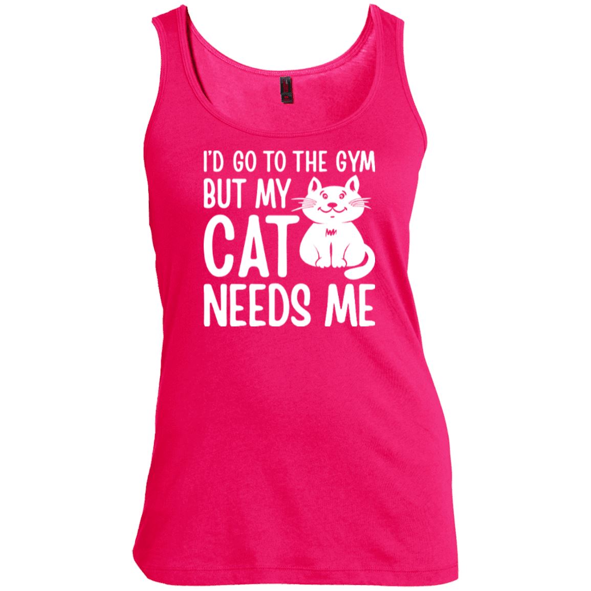 Cat Tee - I'd Go To The Gym But My Cat Needs Me - CatsForLife