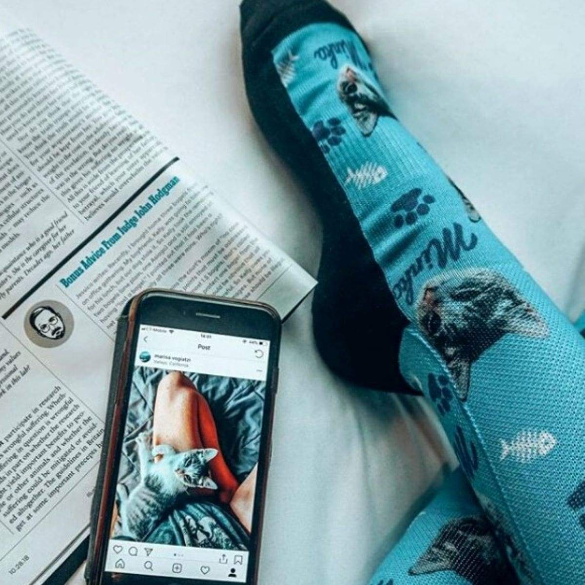 #1 Personalized Cat Socks - Put Your Cat On Socks - CatsForLife