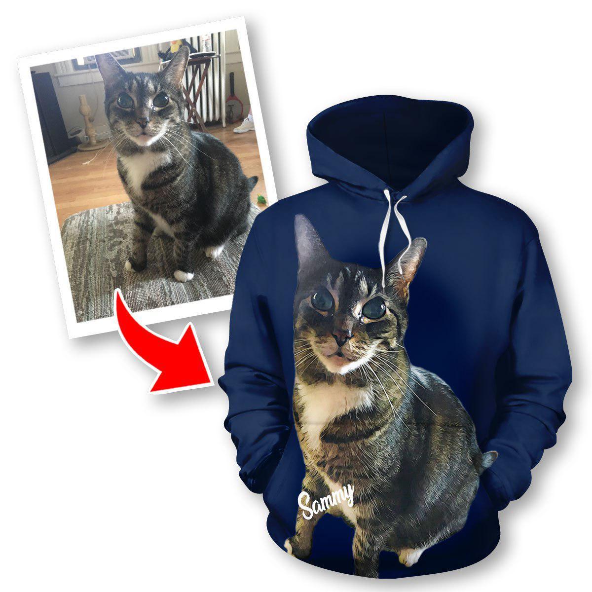 #1 Personalized Cat Hoodie - Wear Your Cat On A Hoodie - CatsForLife