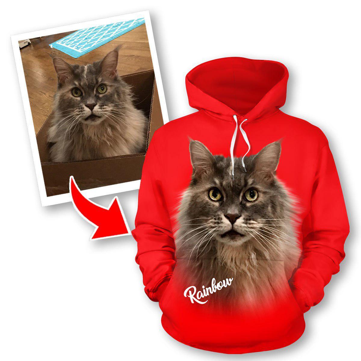 #1 Personalized Cat Hoodie - Wear Your Cat On A Hoodie - CatsForLife