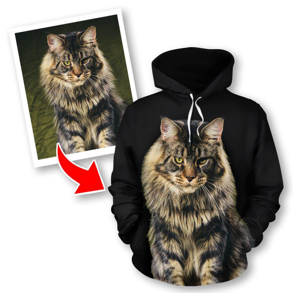 #1 Personalized Cat Hoodie - Wear Your Cat On A Hoodie - CatsForLife