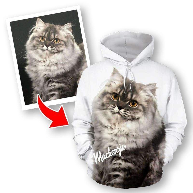 #1 Personalized Cat Hoodie - Wear Your Cat On A Hoodie - CatsForLife