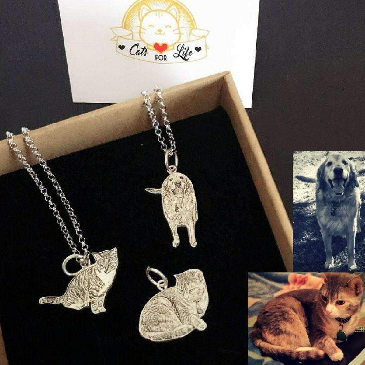 #1 Personalized Cat Necklace in 925 Sterling Silver - CatsForLife