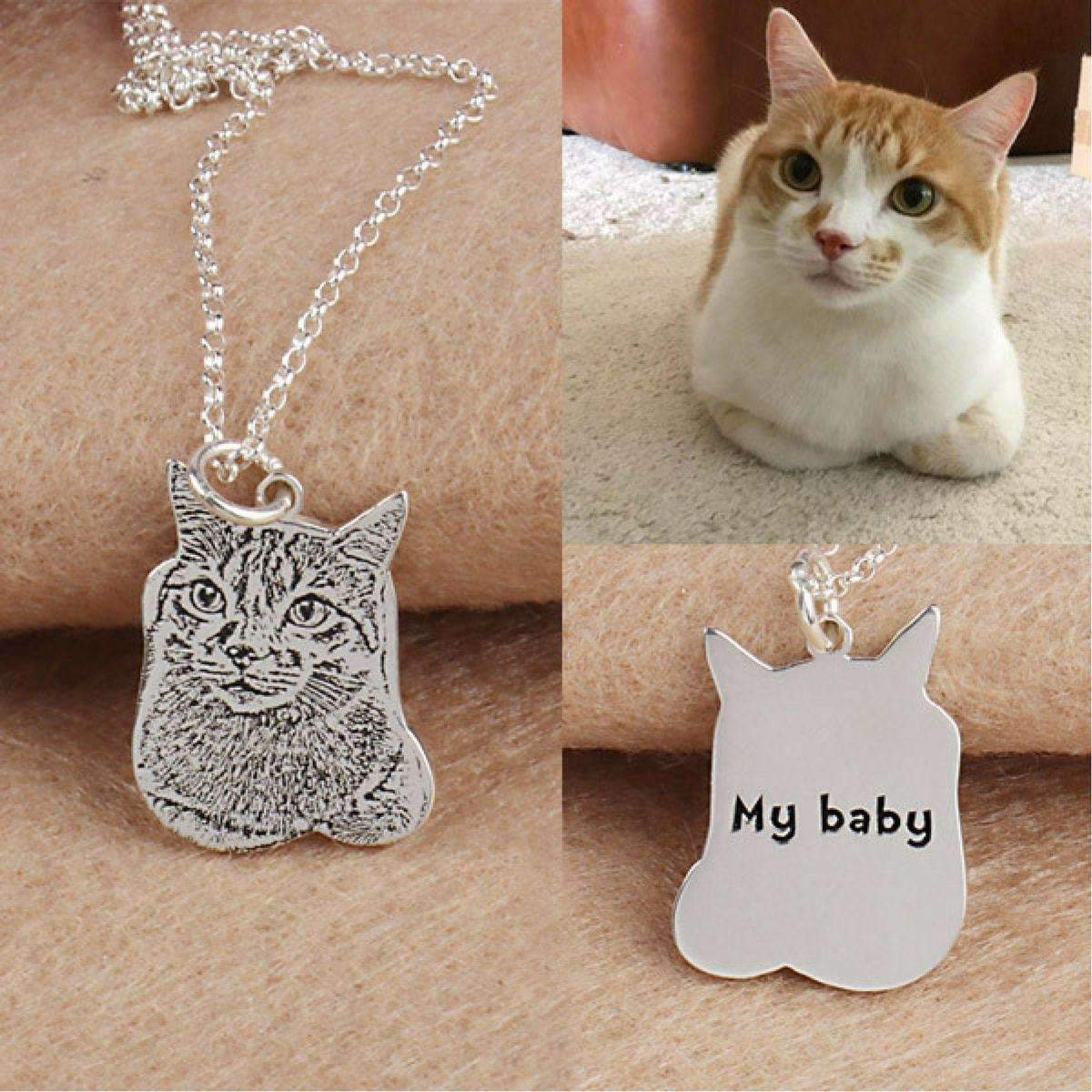 #1 Personalized Cat Necklace in 925 Sterling Silver - CatsForLife