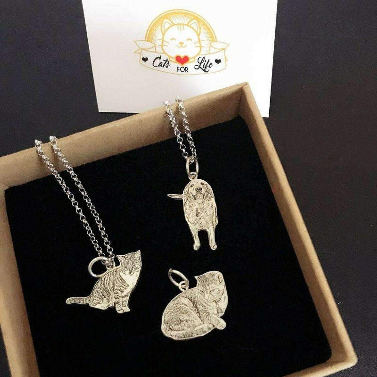 #1 Personalized Cat Necklace in 925 Sterling Silver - CatsForLife