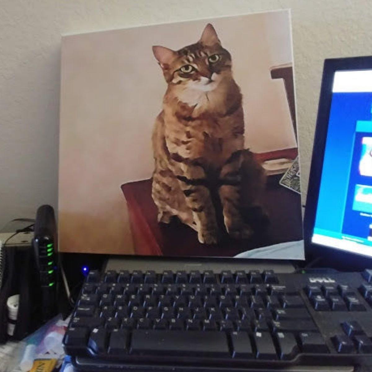 #1 Personalized Memorial Cat Canvas - Keeping Memories Alive