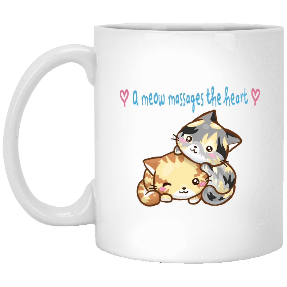 Cat Mug - A Meow Massages The Heart - CatsForLife