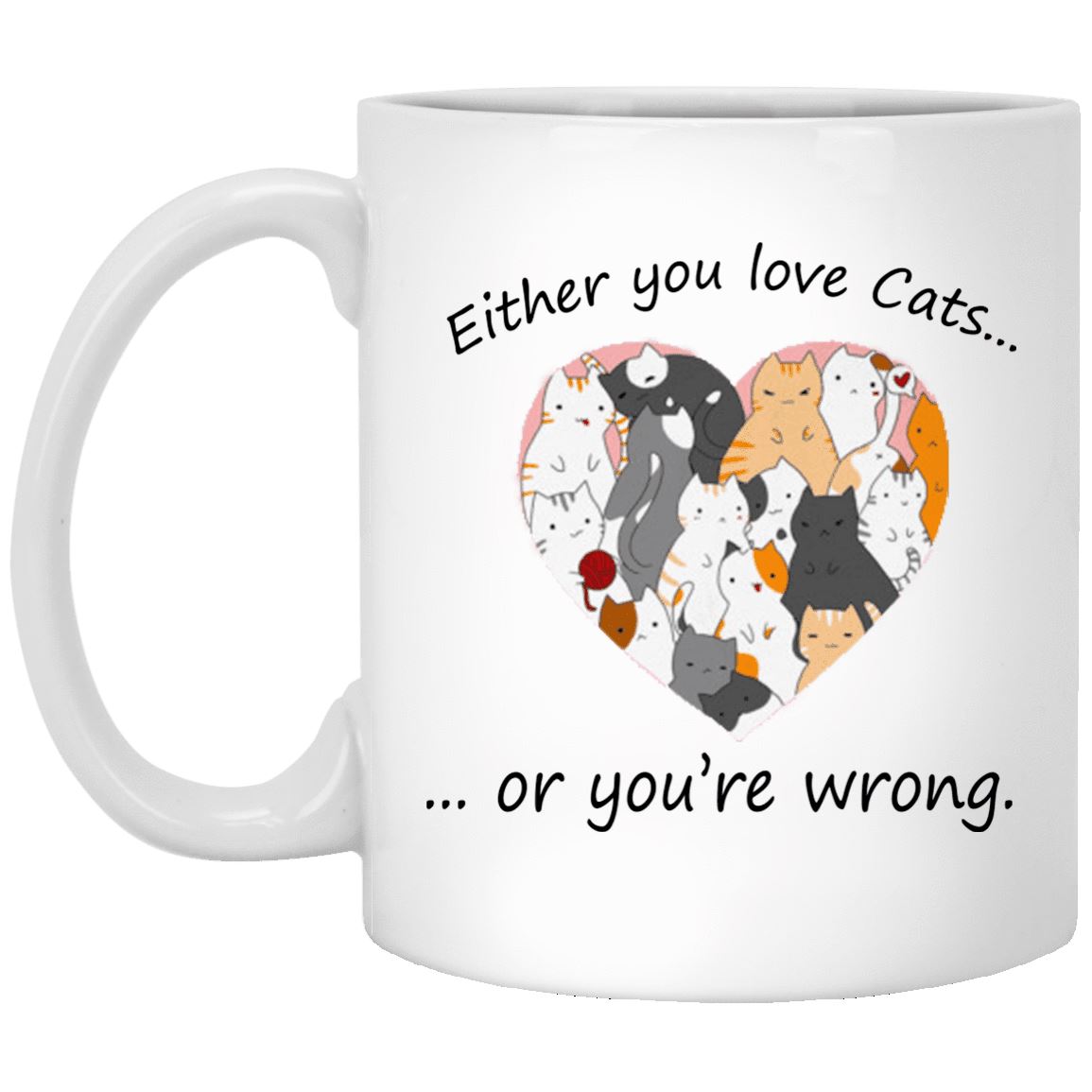 Cat Mug - Either You Love Cats Or You're Wrong - CatsForLife