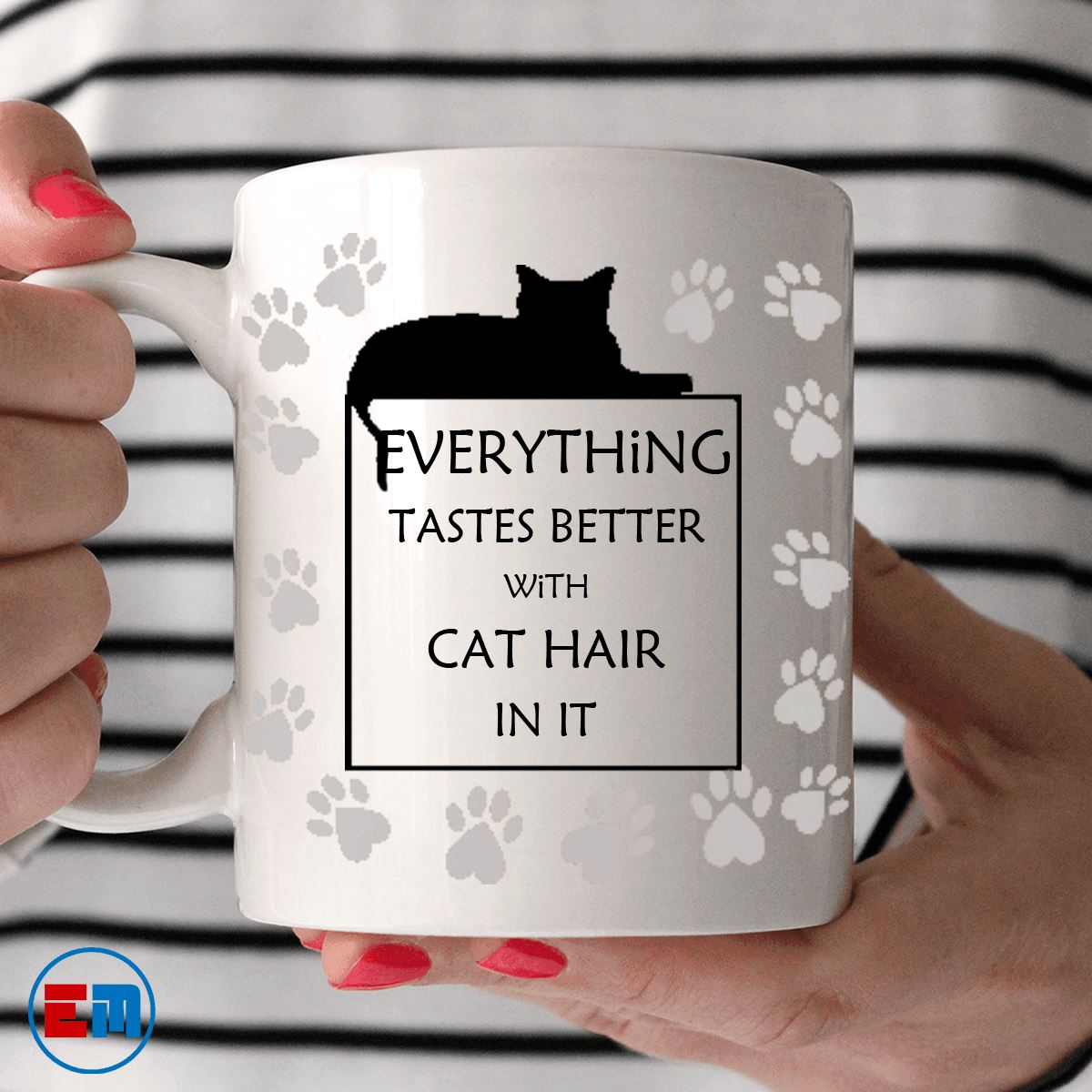 Cat Mug - Everything Tastes Better With Cat Hair In It - CatsForLife