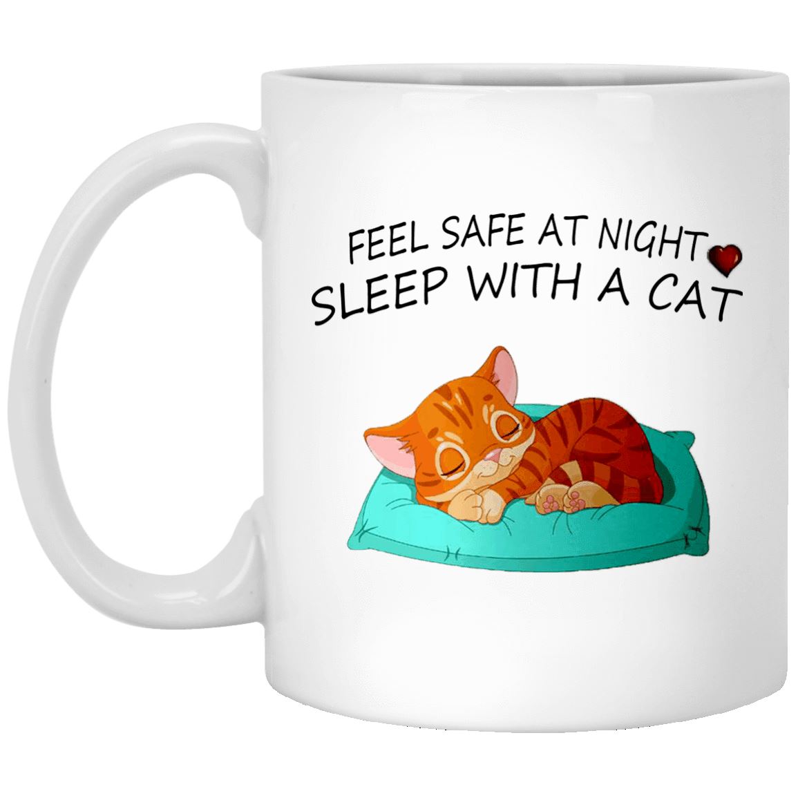 Cat Mug - Feel Safe At Night - CatsForLife
