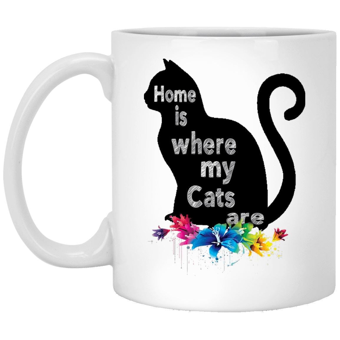 Cat Mug - Home Is Where My Cats Are - CatsForLife