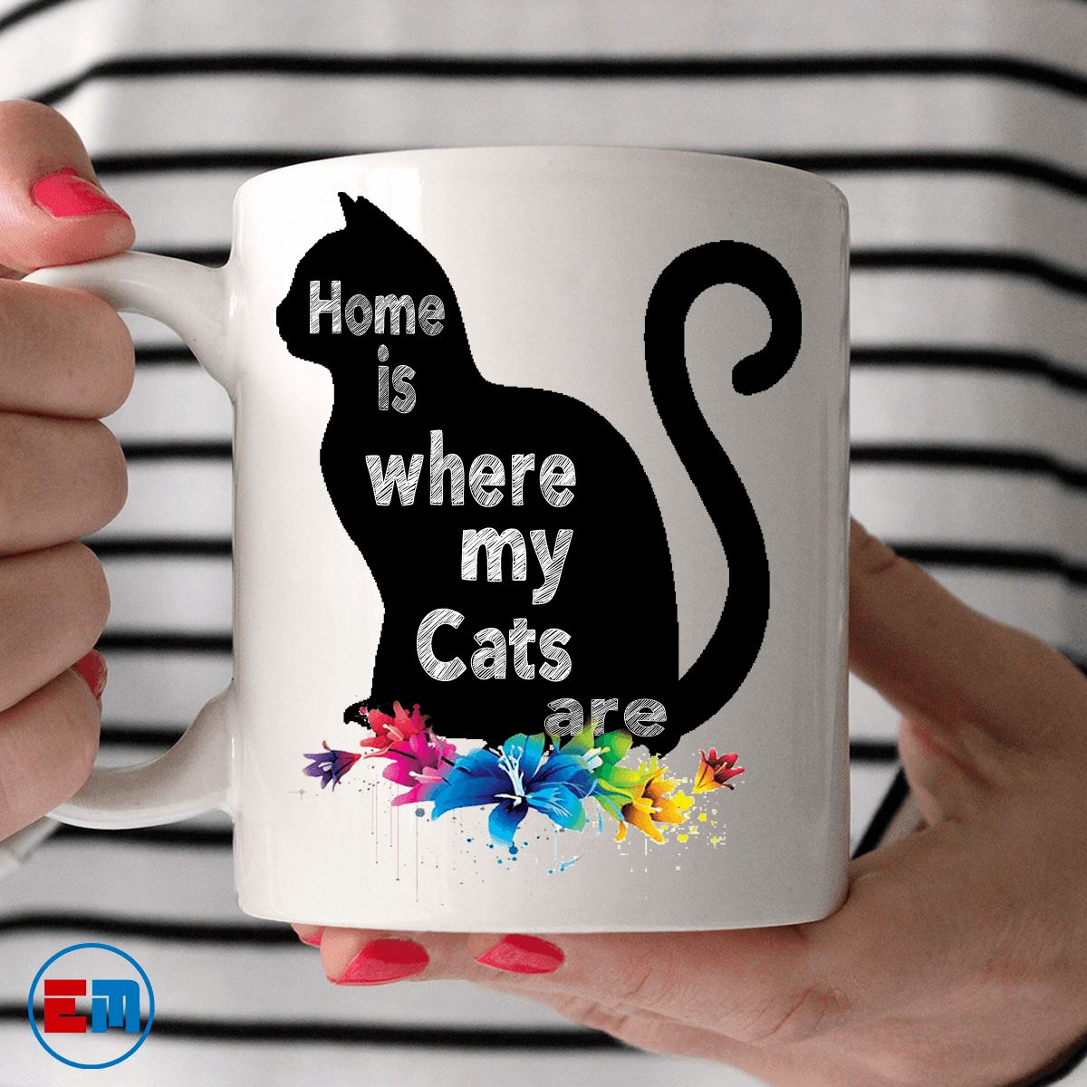 Cat Mug - Home Is Where My Cats Are - CatsForLife