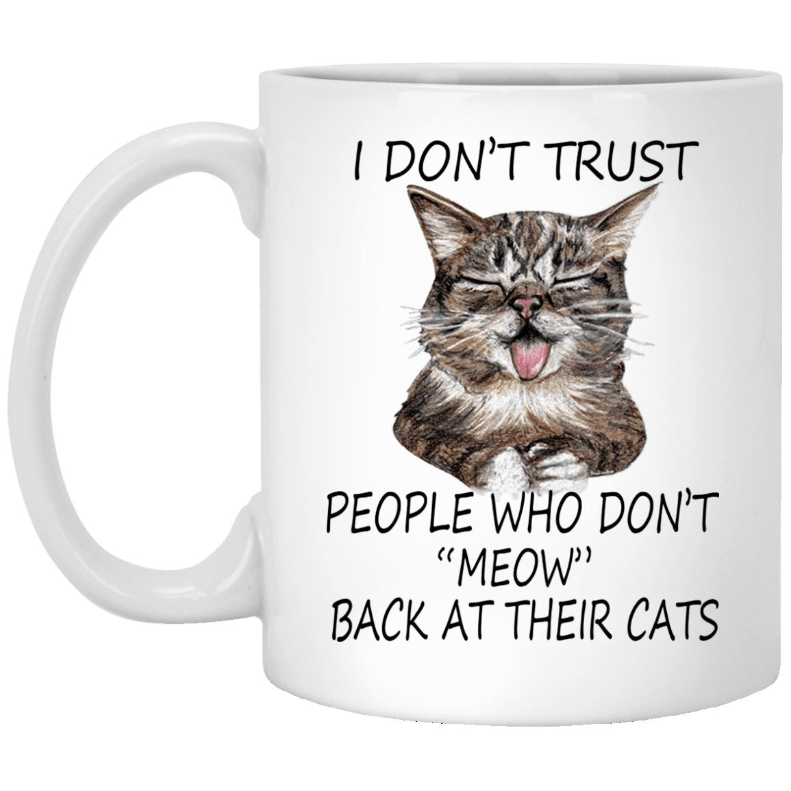 Cat Mug - I Don't Trust Peolple Who Don't Meow - CatsForLife