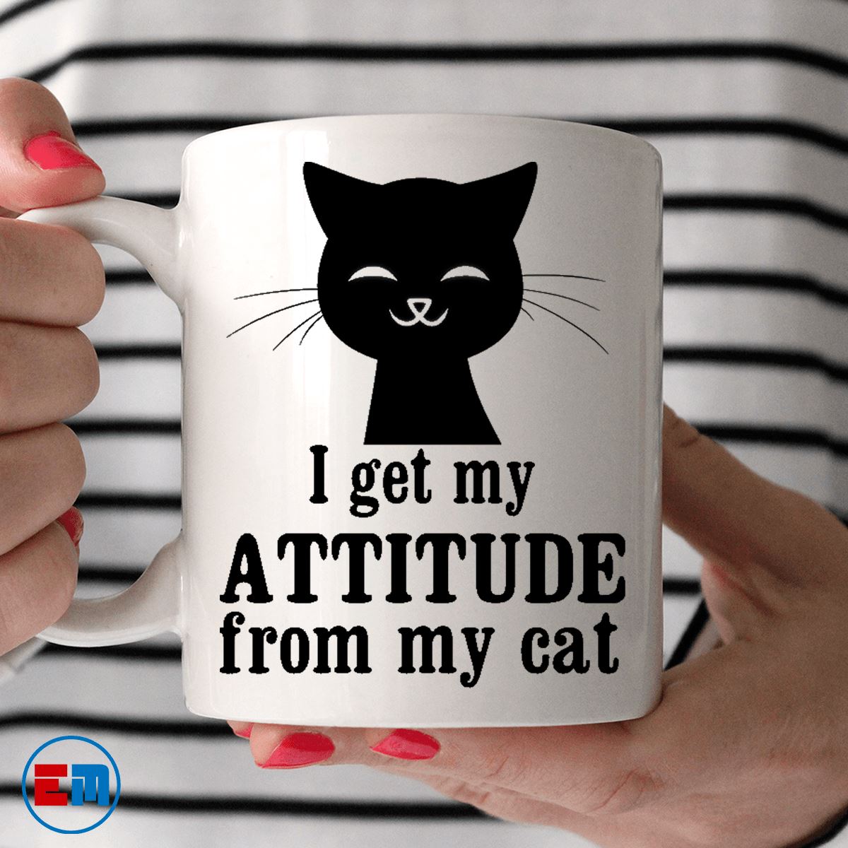 Cat Mug - I Get My Attitude From My Cat - CatsForLife