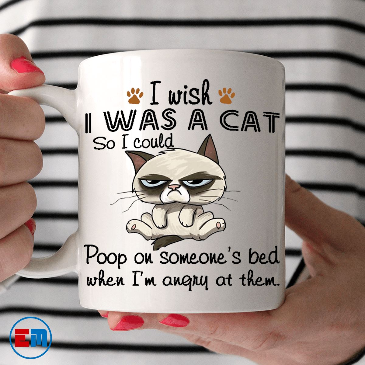 Cat Mug - I Wish I Was A Cat - CatsForLife