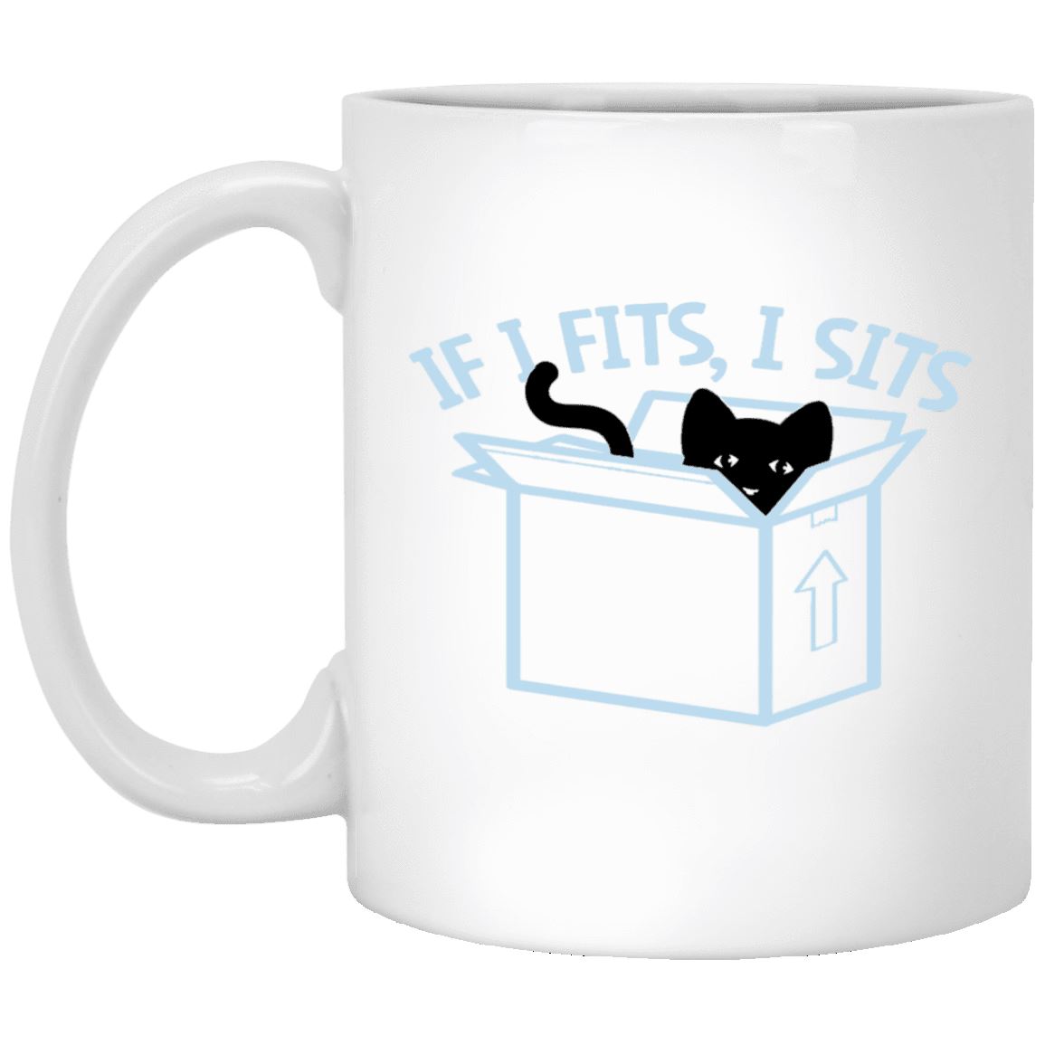 Cat Mug - If I Fits I Sit - CatsForLife