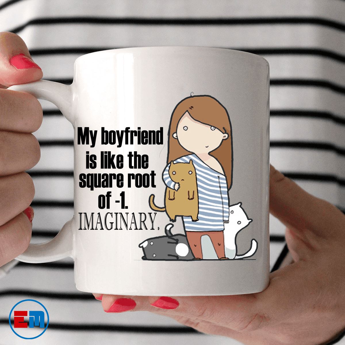 Cat Mug - My Boyfriend Is Imaginary - CatsForLife