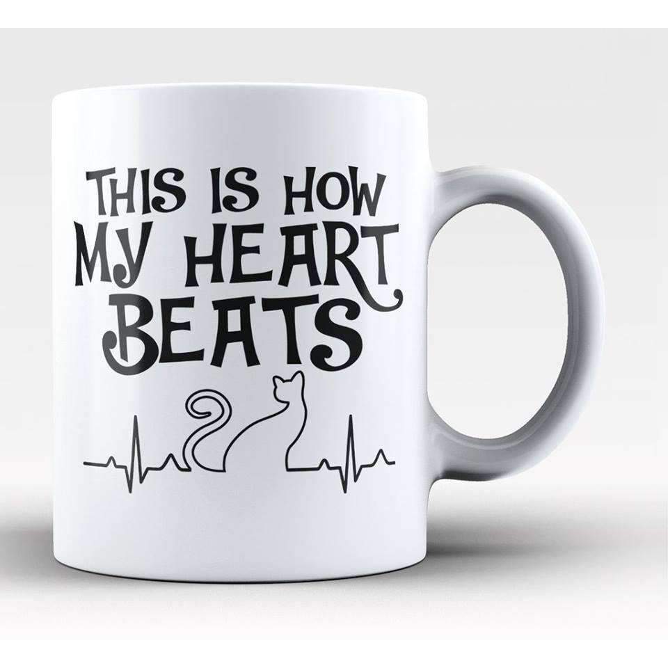 Cat Mug - This Is How My Heart Beats - CatsForLife