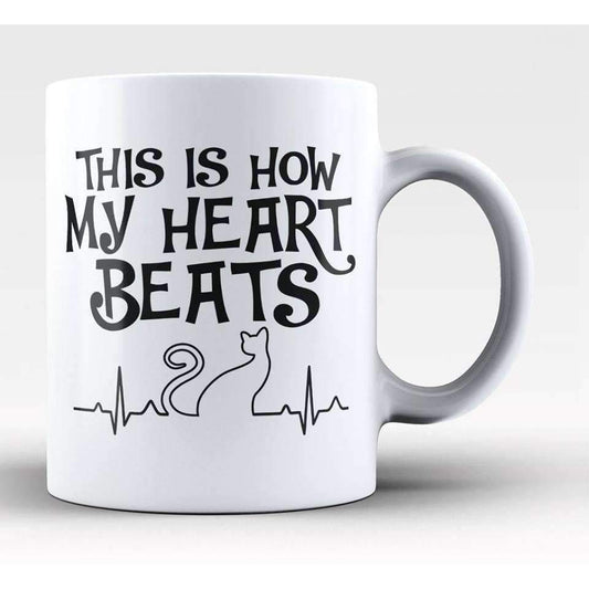 Cat Mug - This Is How My Heart Beats - CatsForLife