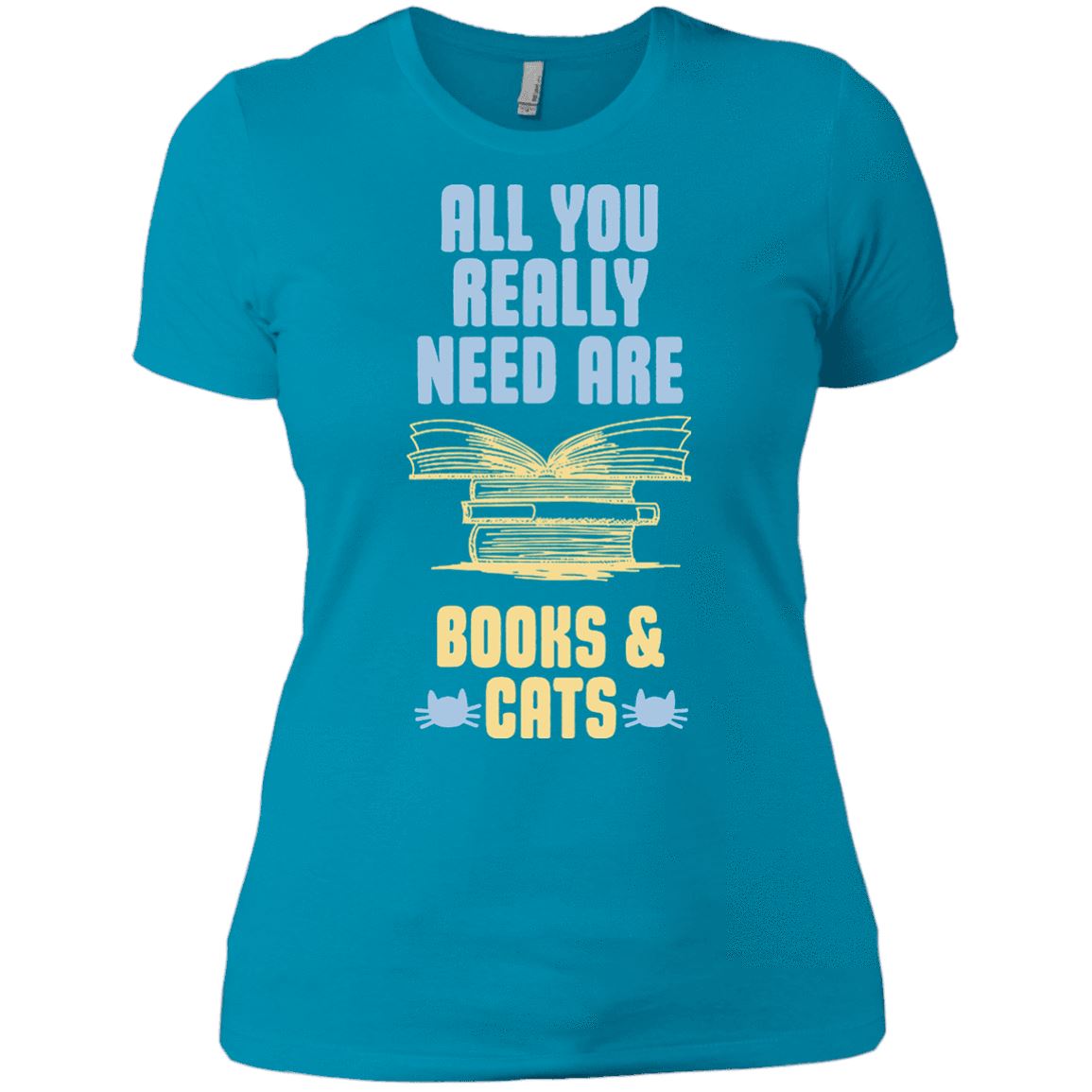 Cat Tee - All You Really Need Are Books & Cats - CatsForLife
