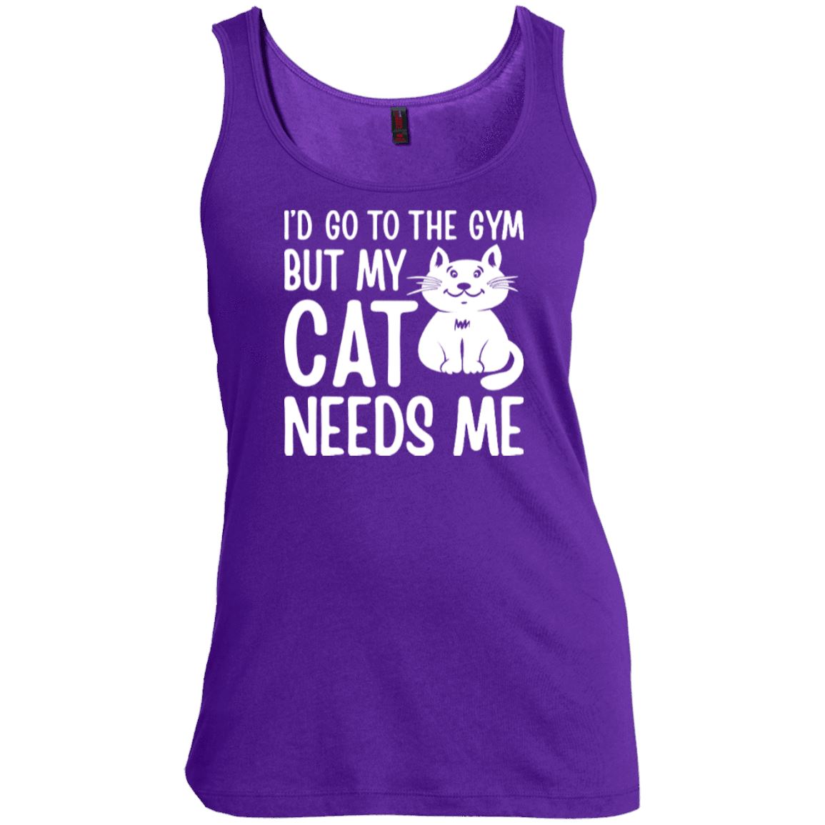 Cat Tee - I'd Go To The Gym But My Cat Needs Me - CatsForLife