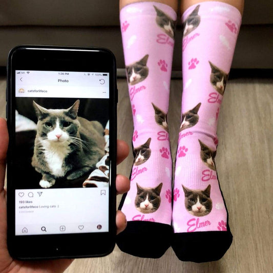 #1 Custom Cat Socks - Put Your Cat On Socks