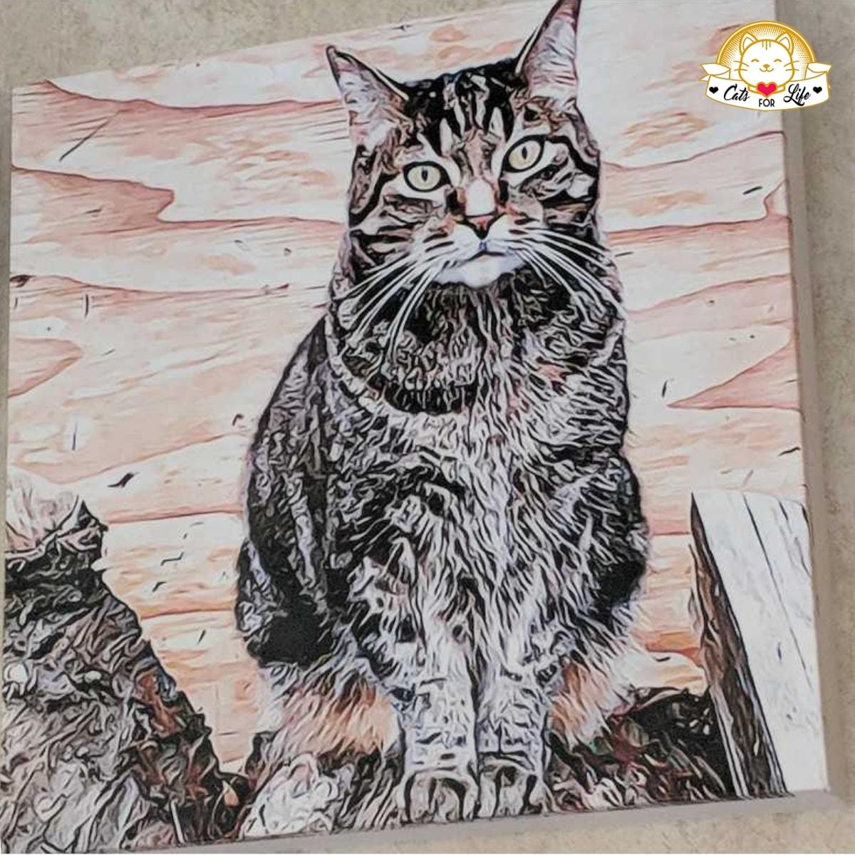 #1 Personalized Memorial Cat Canvas - Keeping Memories Alive
